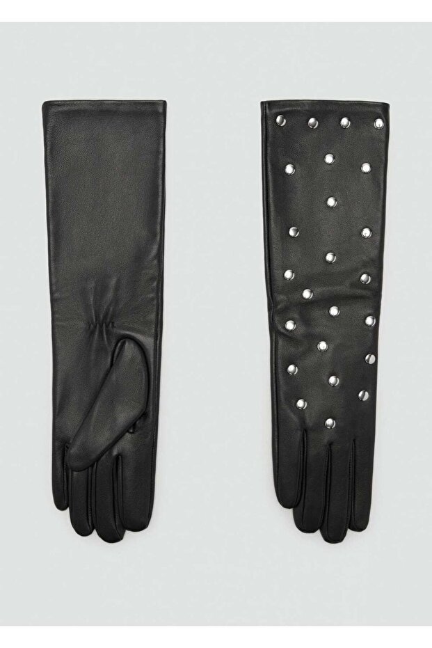 Zımbalı deri eldiven - 3