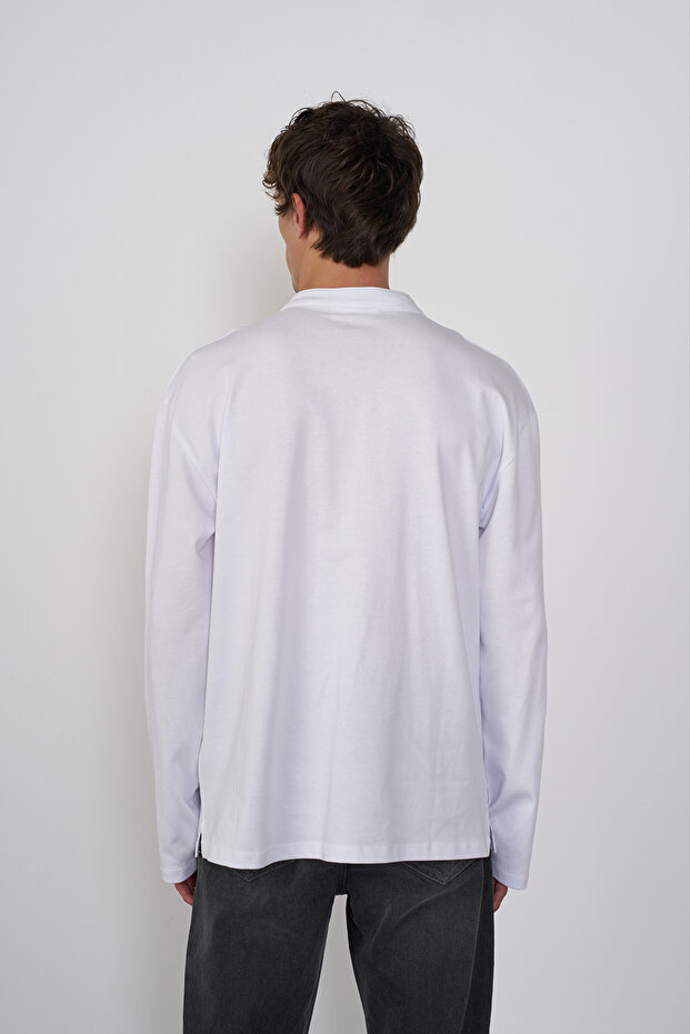 Oversize Çıtçıtlı Basic Tshirt - 5