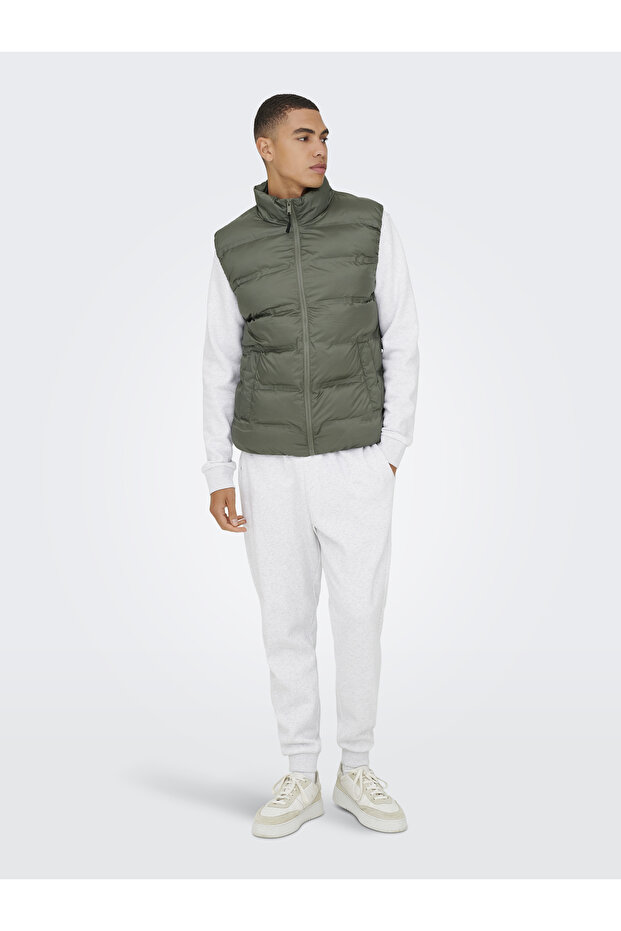MALE WOVEN VEST - PADDED