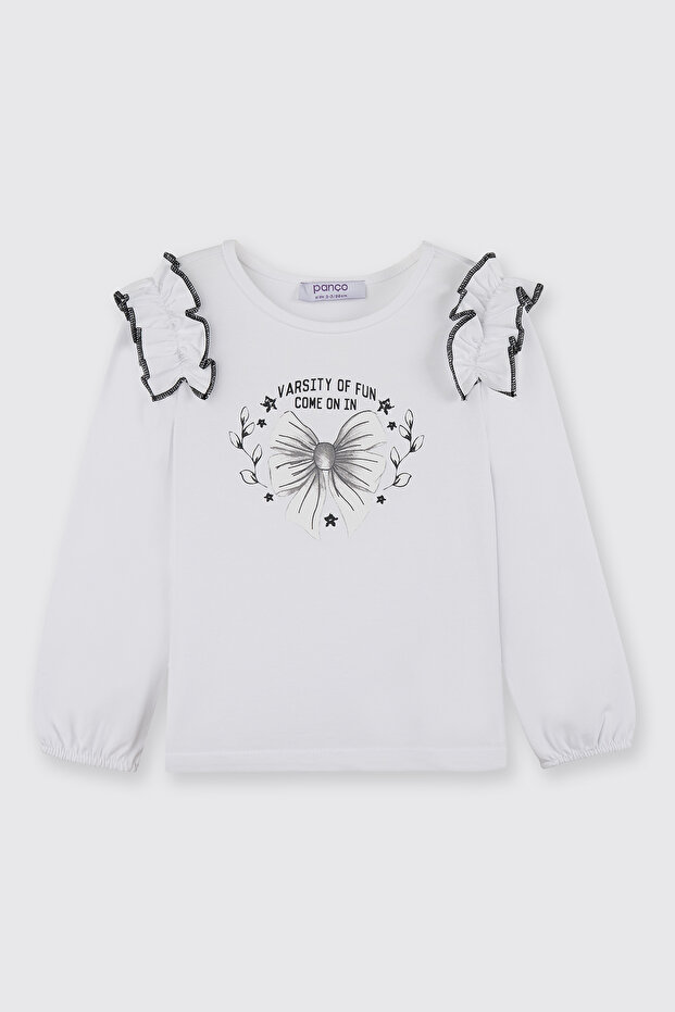 Baby Girl Long Sleeve White T-Shirt