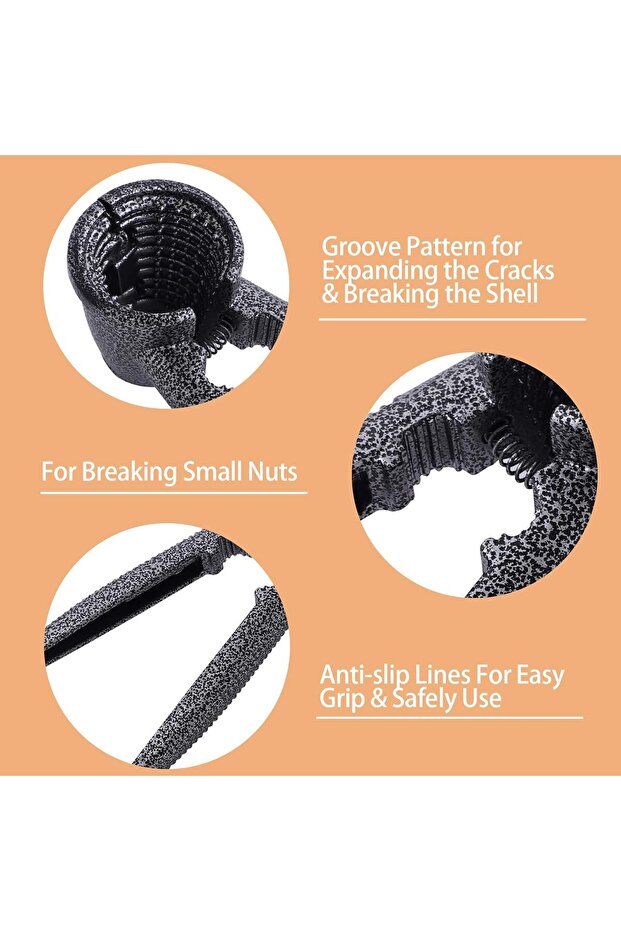 Non-slip handle Pecan Nut Cracker and 2 Picks Walnut Tool Opener - 2