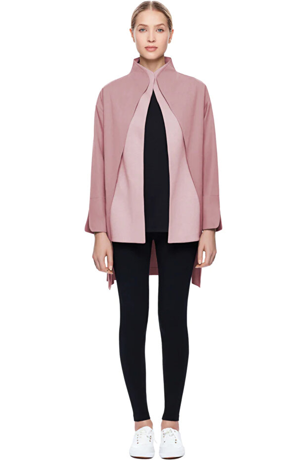 Double Layered Long Jacket - 1