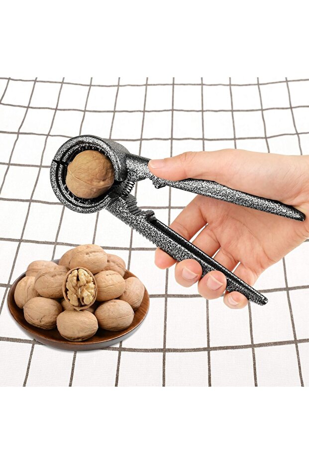 Nutcracker Heavy-Shell Pecan Bundle – Spring-Loaded Seafood Cracker with Non-Slip Handle - 2