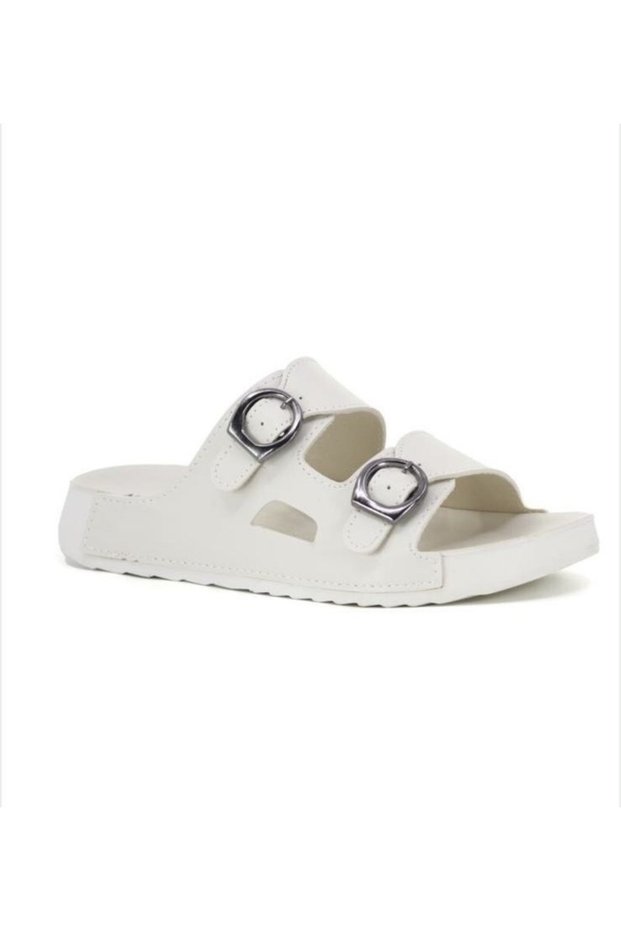 Mulex Cream Color Women's Slippers, Outdoor, Indoor
