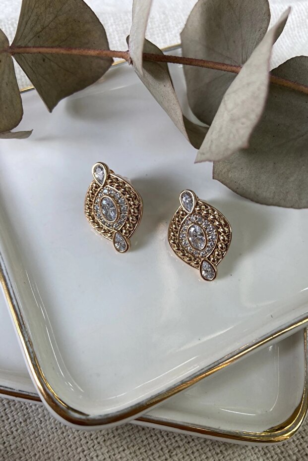 Steel Stone Vintage Earrings