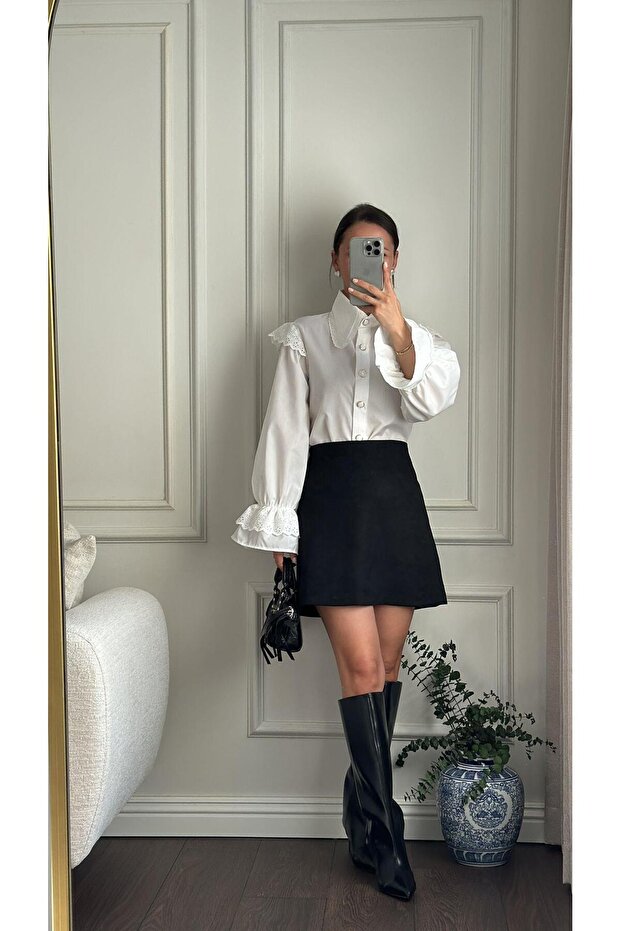 SÜET MİNİ ETEK - 2