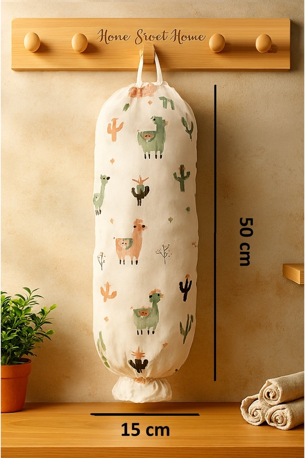 Desenli Poşetlik Mutkat Poşet Organizer - 2