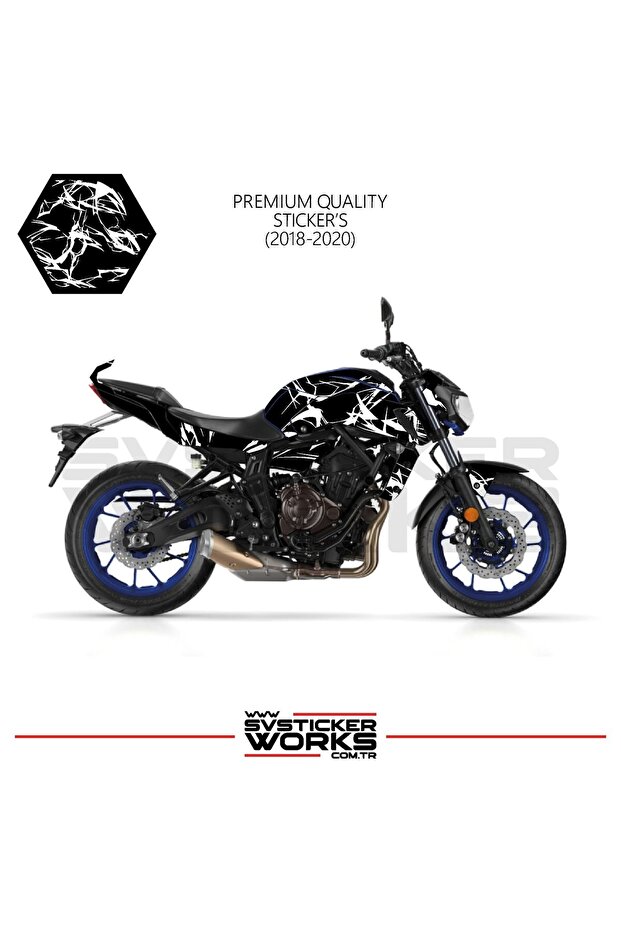 ملصق تغليف MT-07 2018-2020 طراز Lightning Motor Fairing Model Ready Kit 2018-2020 متوافق