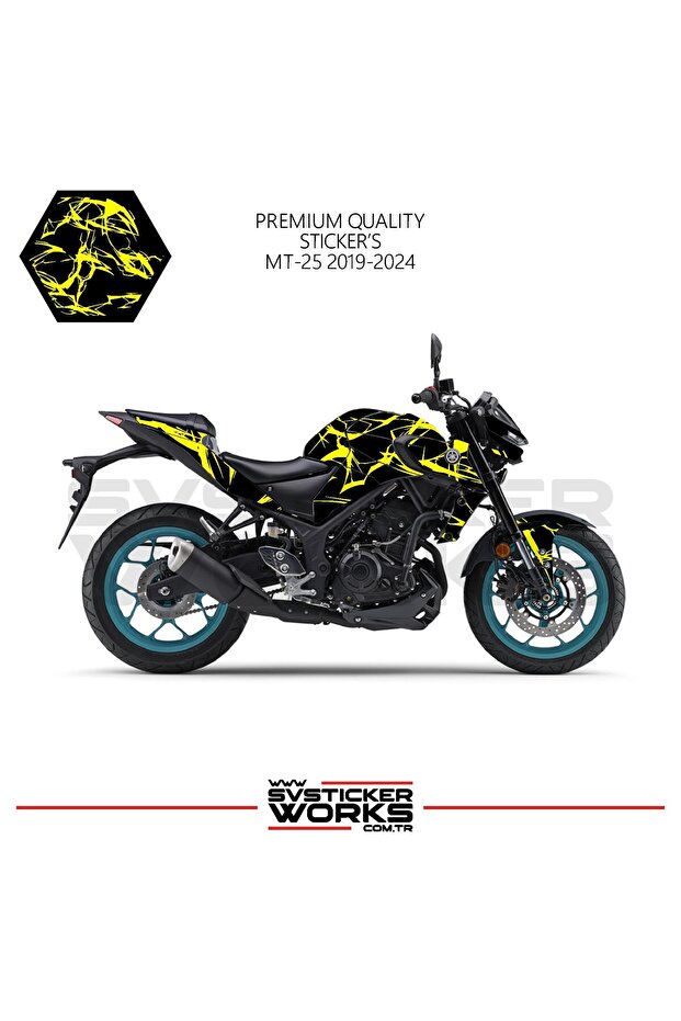 ملصق تغليف MT-25 طراز Lightning Motor طقم جاهز متوافق مع موديلات 2019-2024