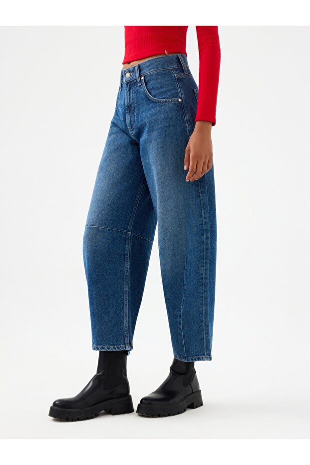 Barrel Regular Fit Kadın Pantolon - 4