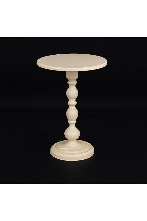 Classic side table in elegant ivory white - 5