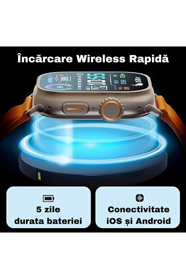 iTin SmartWatch, Extra Strap, Bluetooth Call, Wireless Charging, Health Monitoring, Notifications - 6