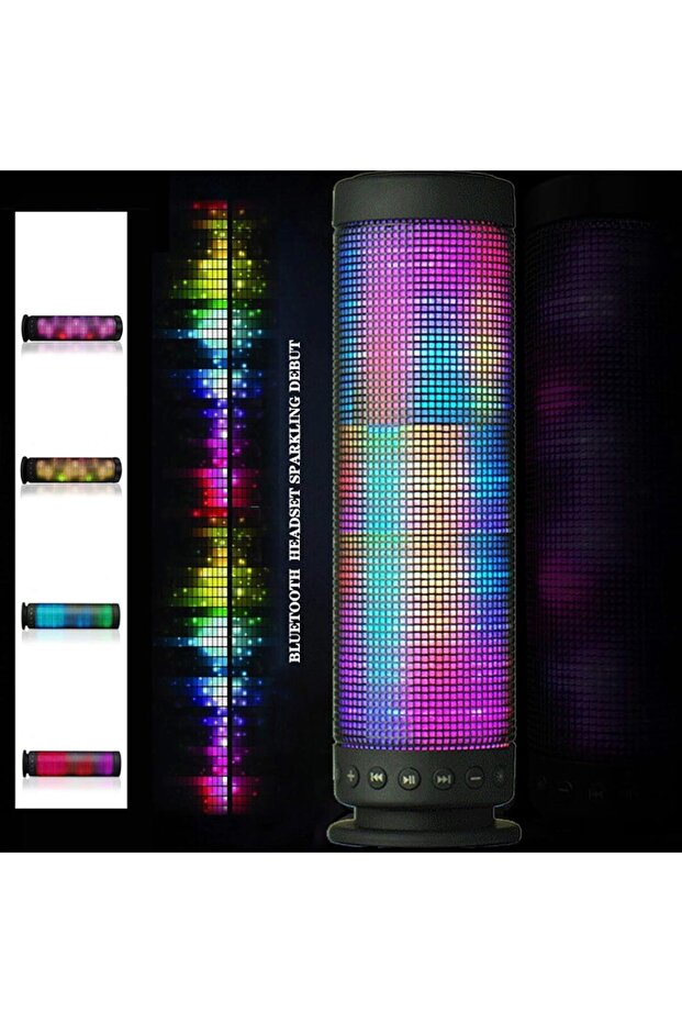 Dream Speaker BK-24553 Portable Bluetooth Speaker 10W 9.4" with LED Visual Equalizer, 3.5mm Input & - 6