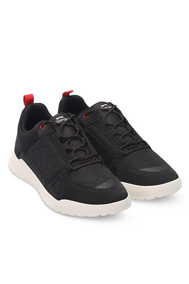 Lace-Up Casual Sneakers Black/Red Sneaker