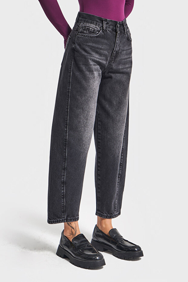 Női sötét füstölt színű Venus 2w5-1 Carrot Fit kényelmes szabású 100% pamut farmer farmer - 2