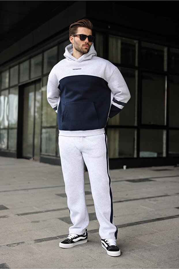 Karmelanj Alt Üst Kapüşonlu Eşofman Takımı E7340 - 2