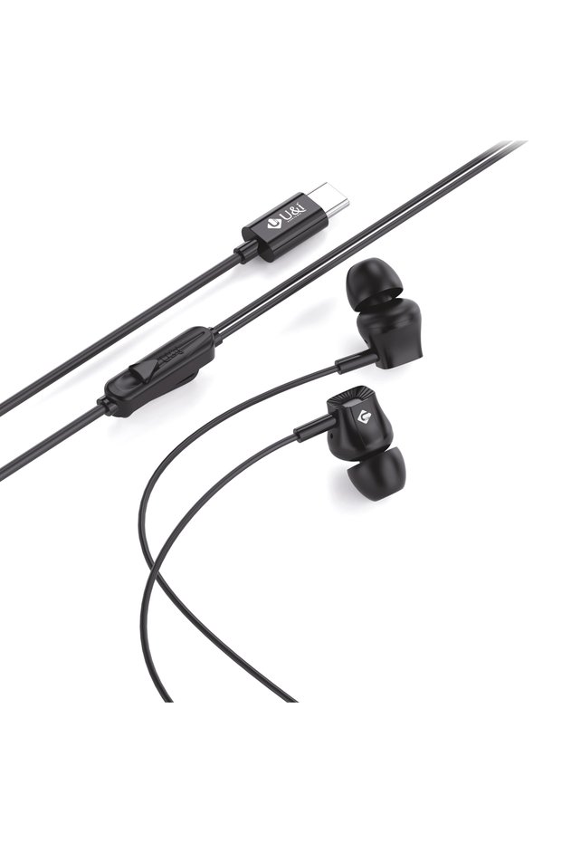 USB-C Wired Earphones with HD MEMS Mic & Hi-Fi OFC Coil, In-Ear Headphones for All Type-C Devices