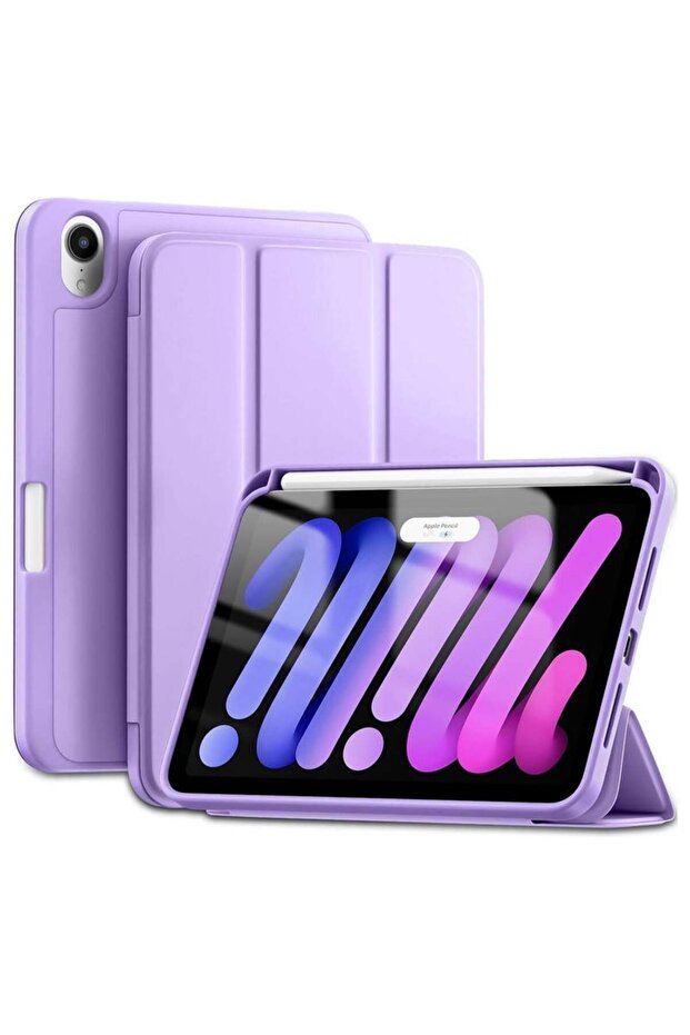 SmartGrist iPad Mini 7 Case (A17 Pro) – Compatible with iPad Mini 7th/6th Gen 8.3" Lavender