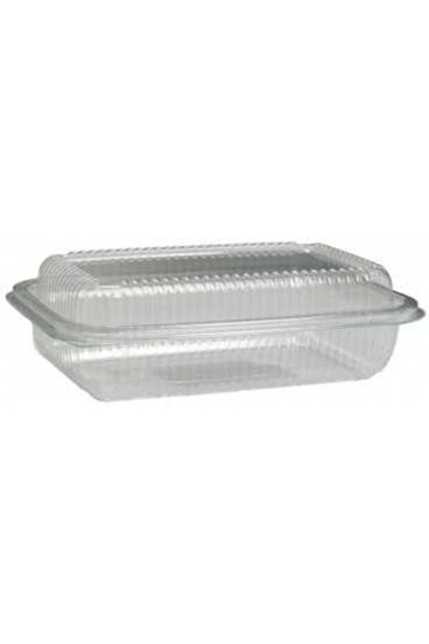 Transparent container with attached high lid, 500 cc, 100 pcs/set, - 2 sets - 1
