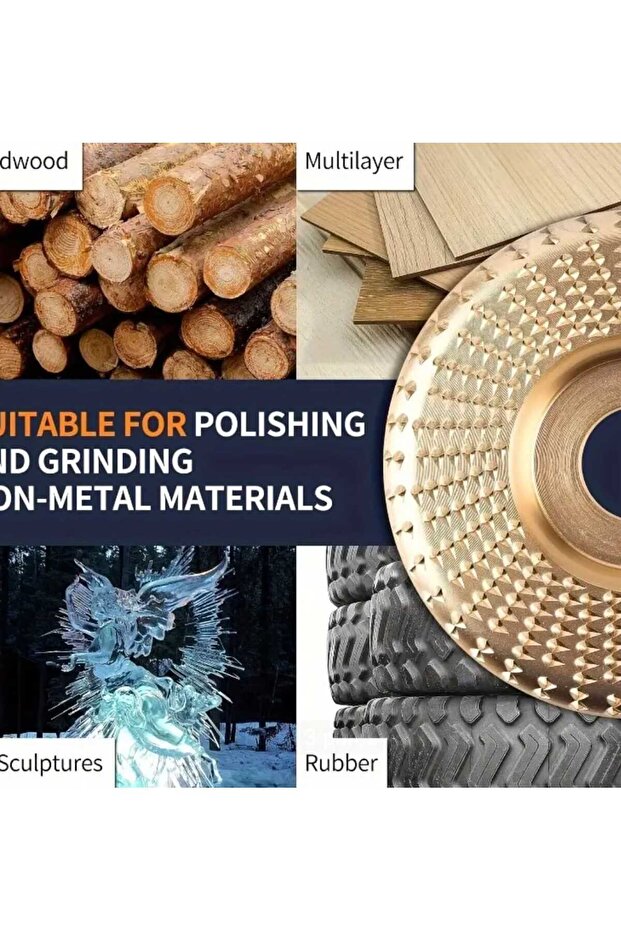 Ahşap Zımparalama Parlatma Disk Açı Taşlama Makinesi Ahşap Oyma Diski Ahşap Törpü Diski - 2