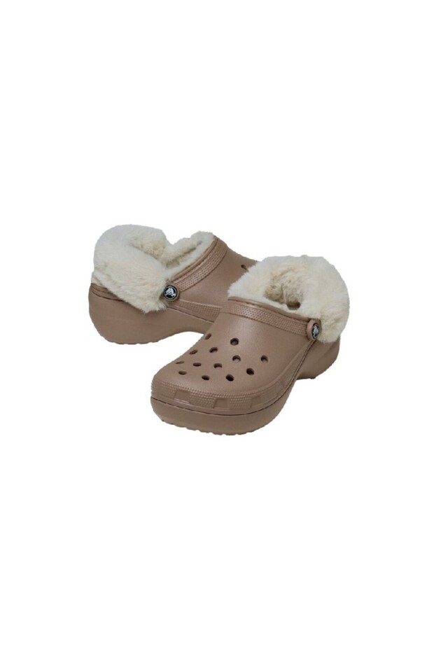 Classic Platform Fuzz Lined Clog Kadın Terlik 212854 - 4