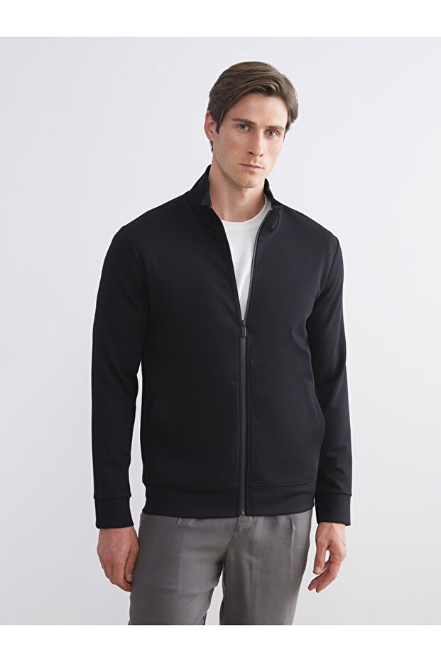 Southblue Stand Collar Long Sleeve Men's Zippered Sweatshirt