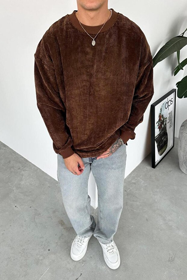 عرق أساسي من سروال قصير بني - 1