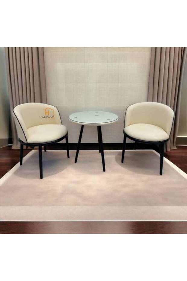 Tea Table Set - 2 Chairs - Limited Quantity - Beige