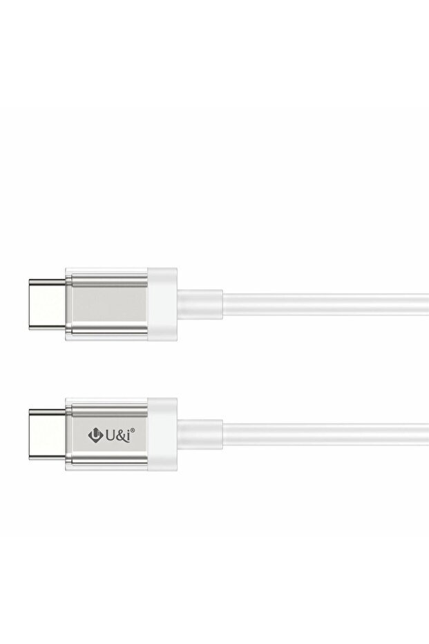 U&i 120W Type-C to Type-C Nylon Fast Charging Cable (1M, White)