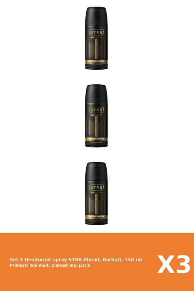Set 3 Deodorant spray Ahead, Barbati, 150 ml