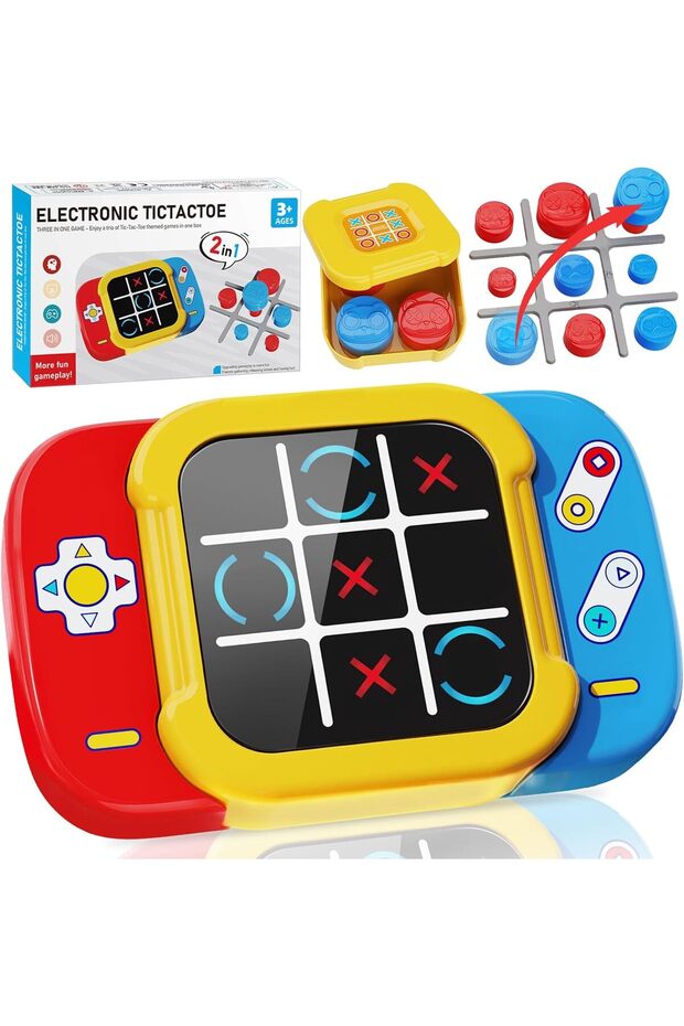 Tic Tac Toe Game, 5-in-1 Digital Handheld Electronic Game