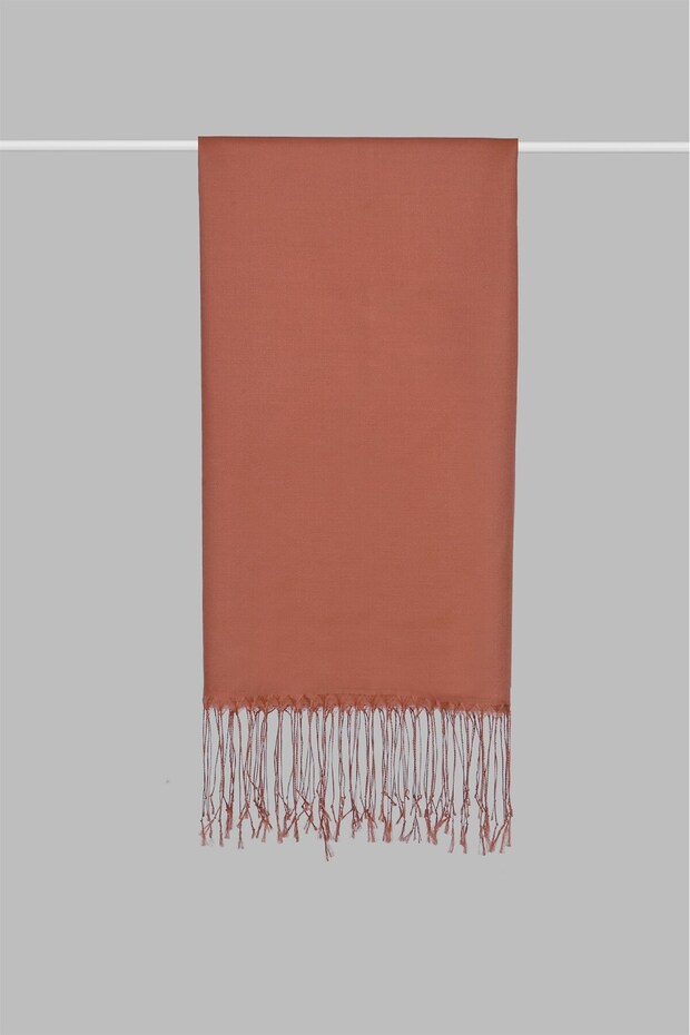 İpek hissiyatlı Şal - Kiremit - 2