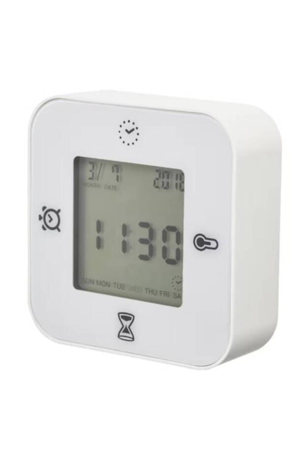 Table/desk clock, Thermometer/Timer, 7x7 cm - 1