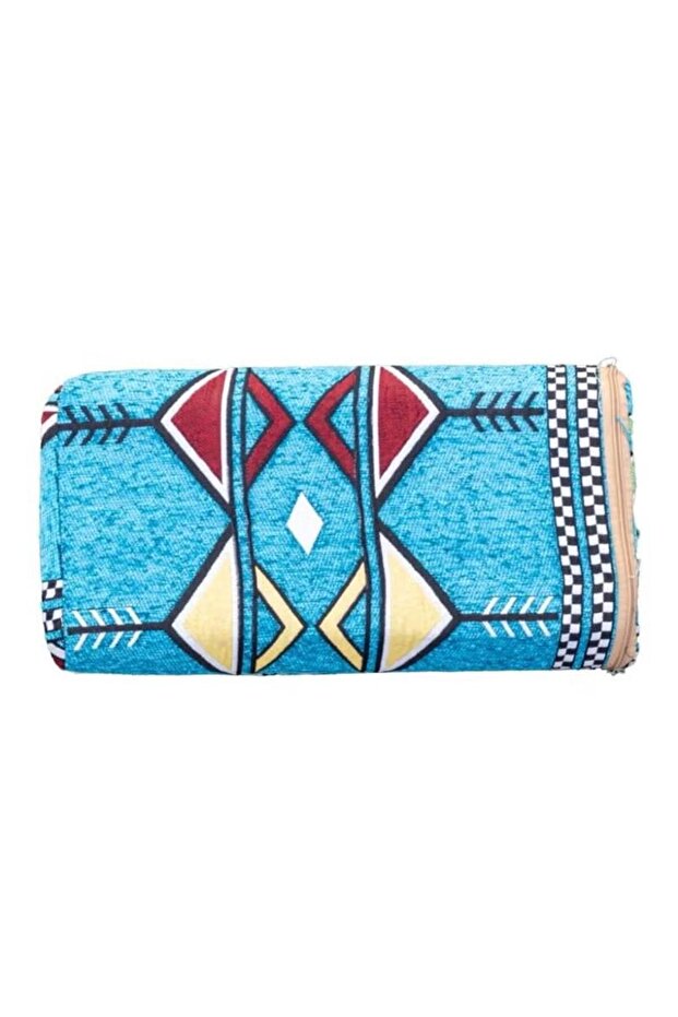 Turkish Ground Picnic Mat 5 Pieces (200x300)cm Padded with 4 Ground Chairs and a Mat - Comfortable Seating and Foldable for 9 People - 2