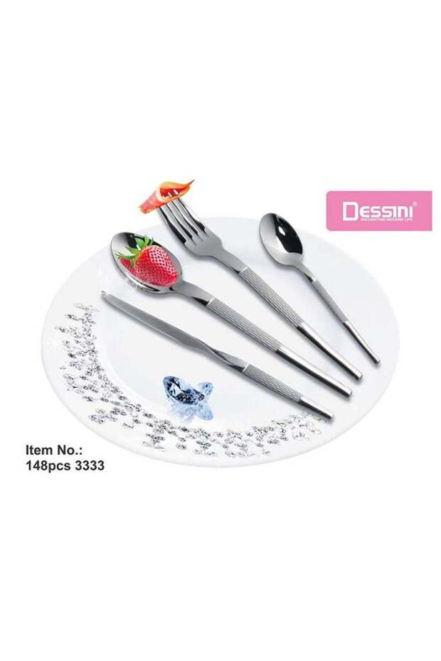 مجموعة أدوات مائدة فضية مكونة من 148 قطعة - 1