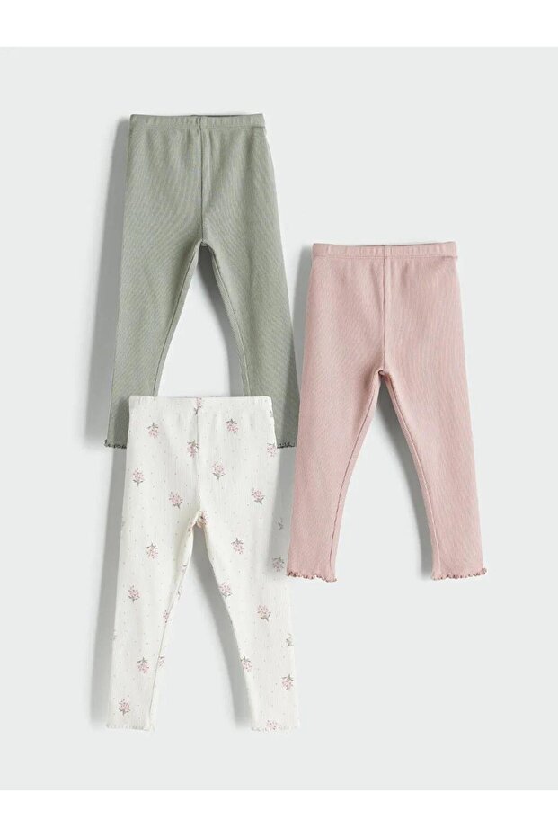 Baby Girl Leggings with Elastic Waist 3-Piece (W5)