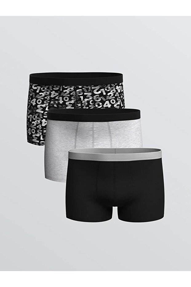 Standard Fit Cotton Flexible Men's Boxers 3-Piece (W5)