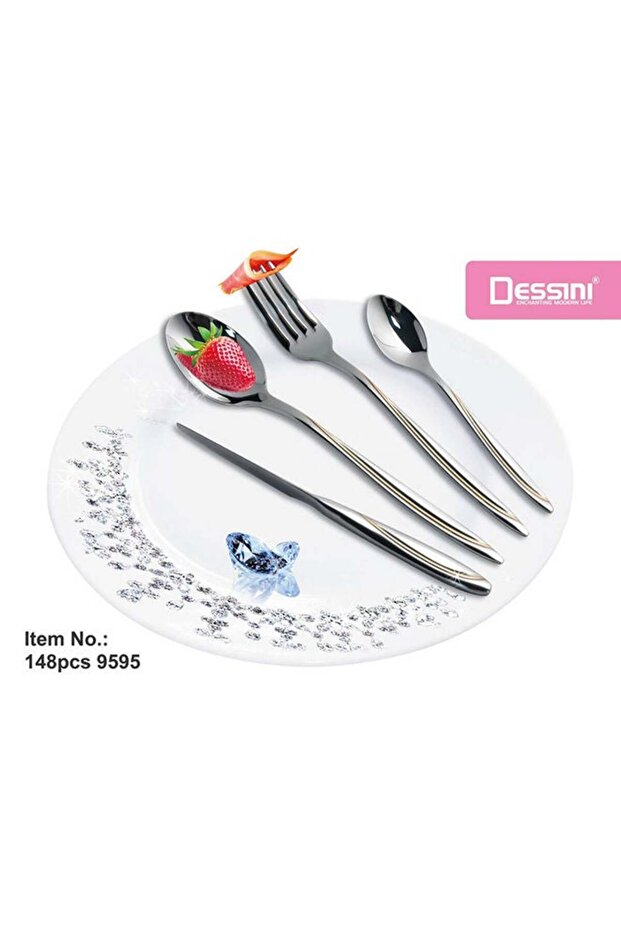 148Pcs Cutlery Set Silver/Gold