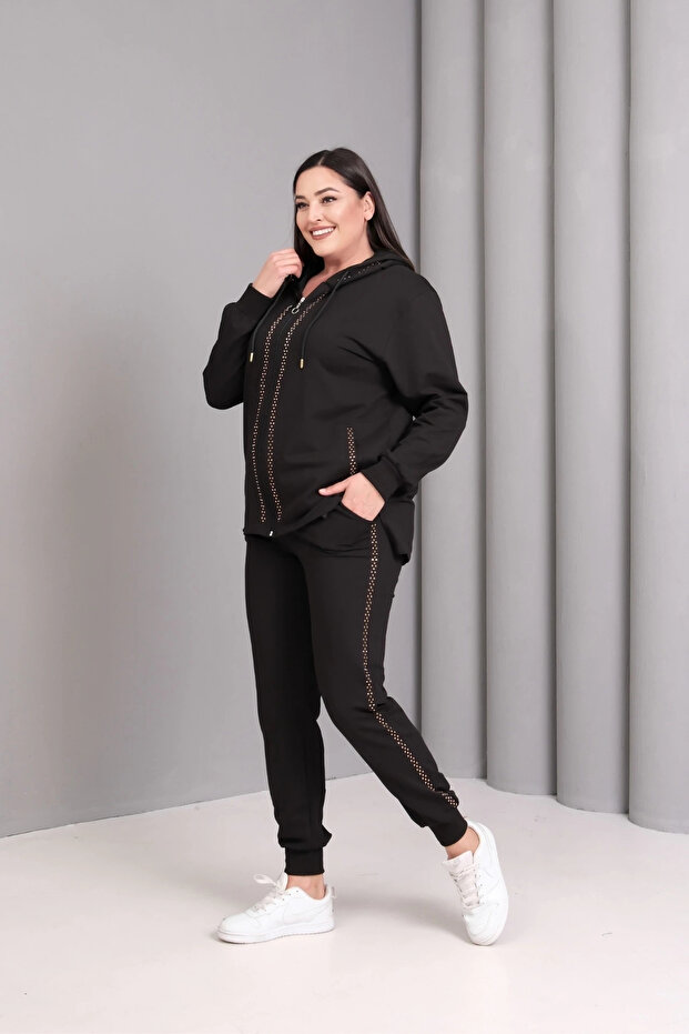 طقم مطبوع عليه حجر مخطط - 2