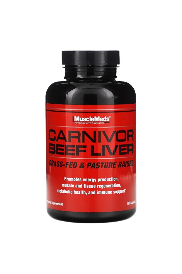 Carnivor Grass-Fed Beef Liver B1+Liv52+Iron+Folate+Copper+Choline+Amino 180 Capsules