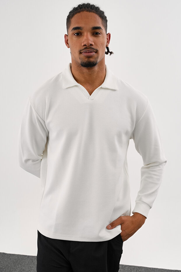 MELLOW Oversize Sweatshirt Beyaz - 1