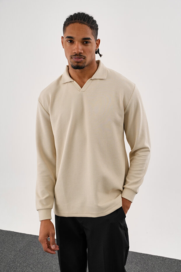 MELLOW Oversize Sweatshirt Bej - 1