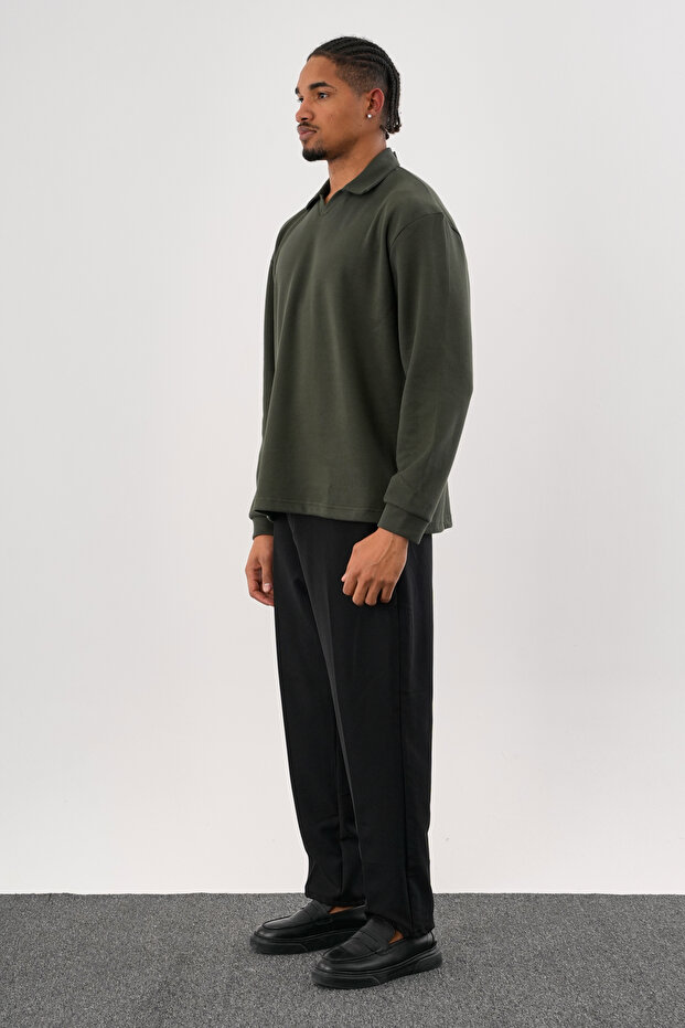 EASE Oversize Sweatshirt Haki - 4