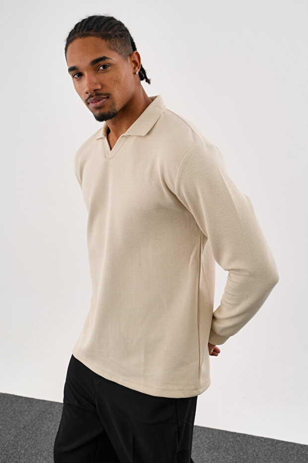 MELLOW Oversize Sweatshirt Bej - 4