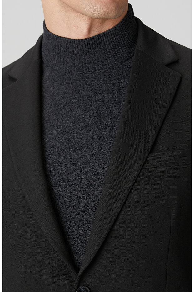 Siyah Örme Takım Elbise - 6