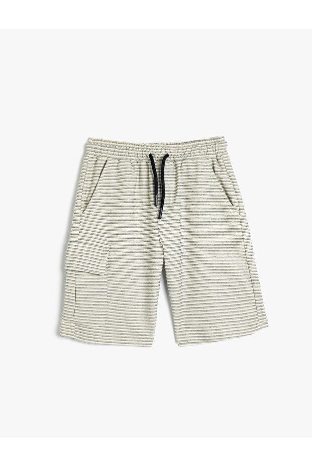 Boy's Beige Cotton Shorts