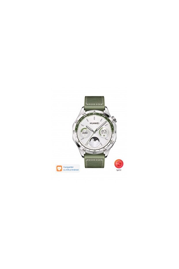 Ceas inteligent GT4, 46mm, verde - 4