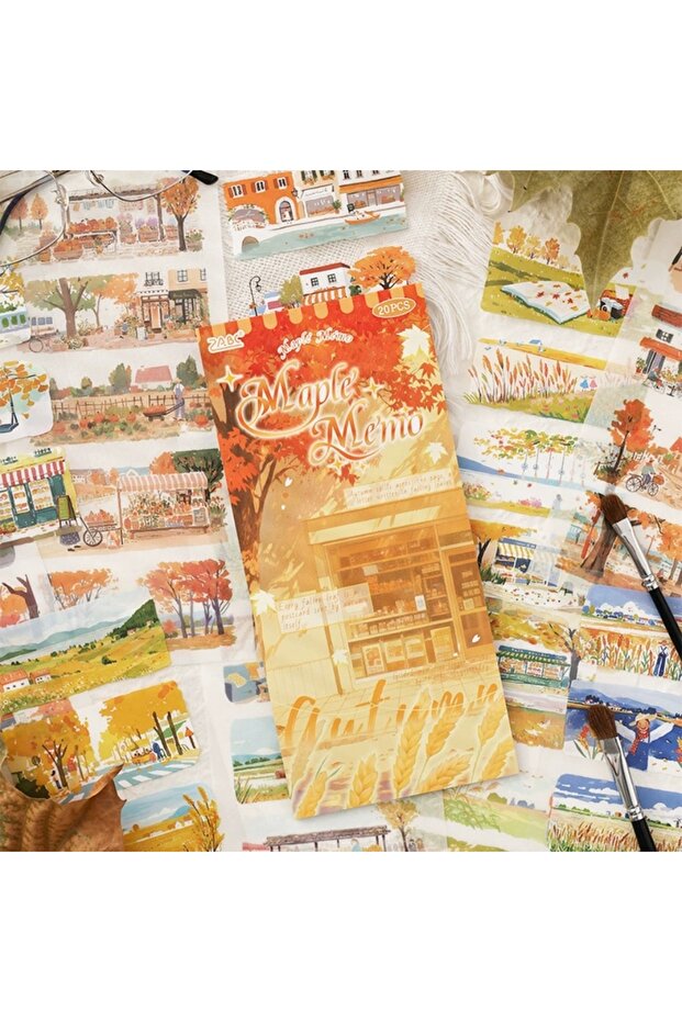 E5-20 Sheets Four Seasons Scenery Pet Sticker - Number : 4