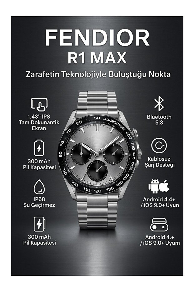 Fendior Akıllı Saat Silver - 7