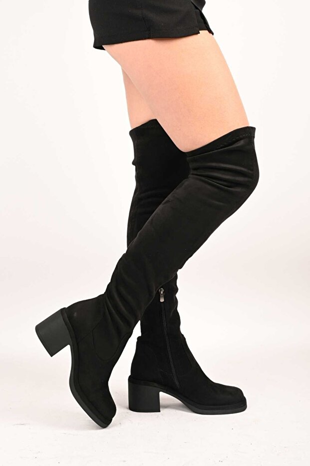 Laceless Stretch Detailed Thermo Sole Genuine Leather Boots 336-1236 Women's Boots